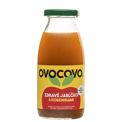 Zdravé jabĺčko s koreninami