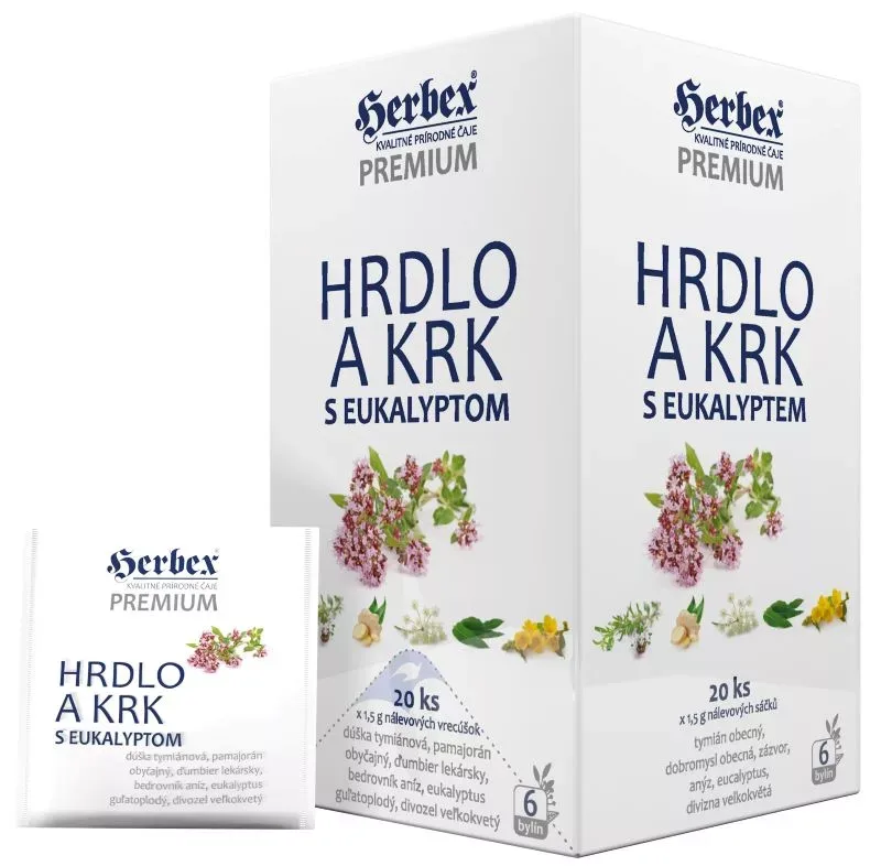 Hrdlo a krk s eukalyptom